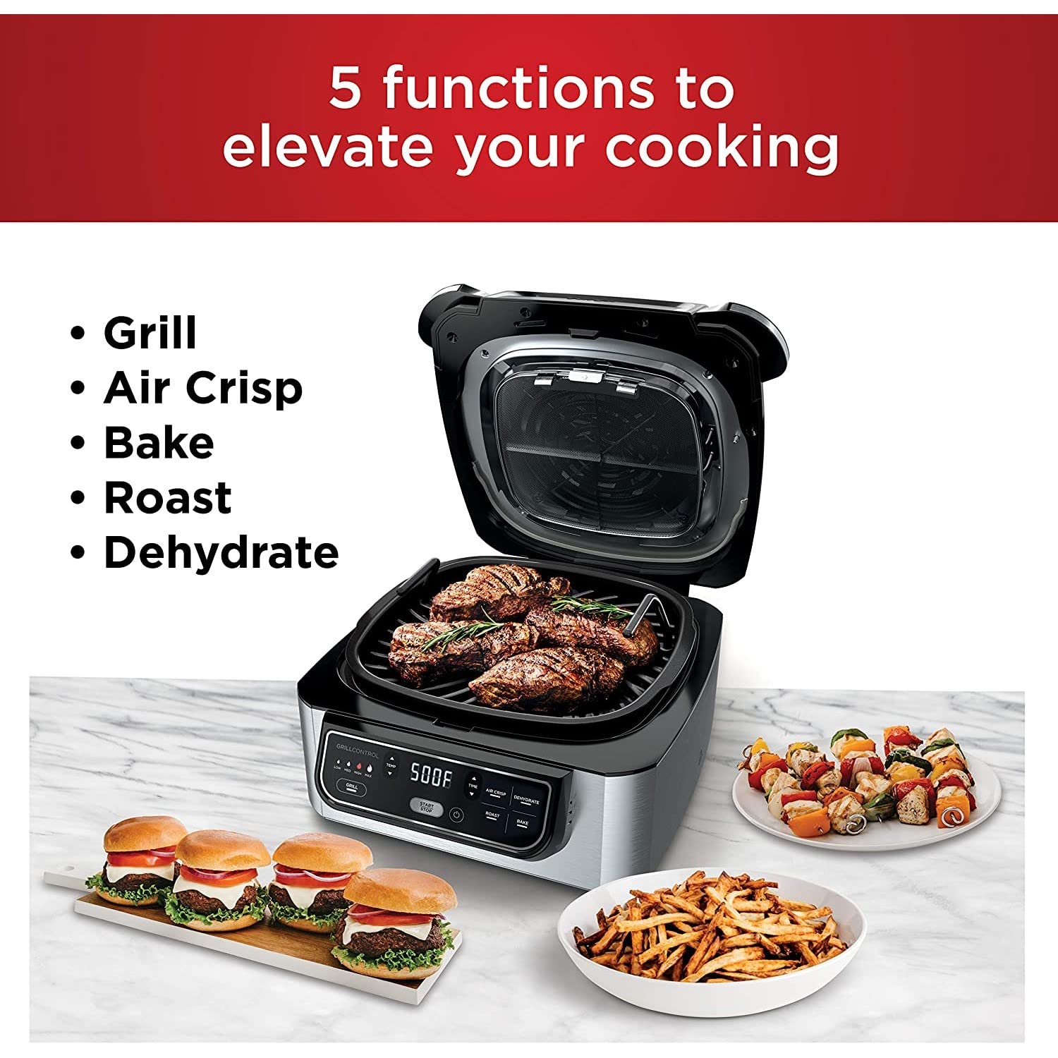 Foto 4 pulgar | Parrilla y Freidora Interior Ninja Foodi 4 Cuartos de Galón 5 en 1 - Venta Internacional