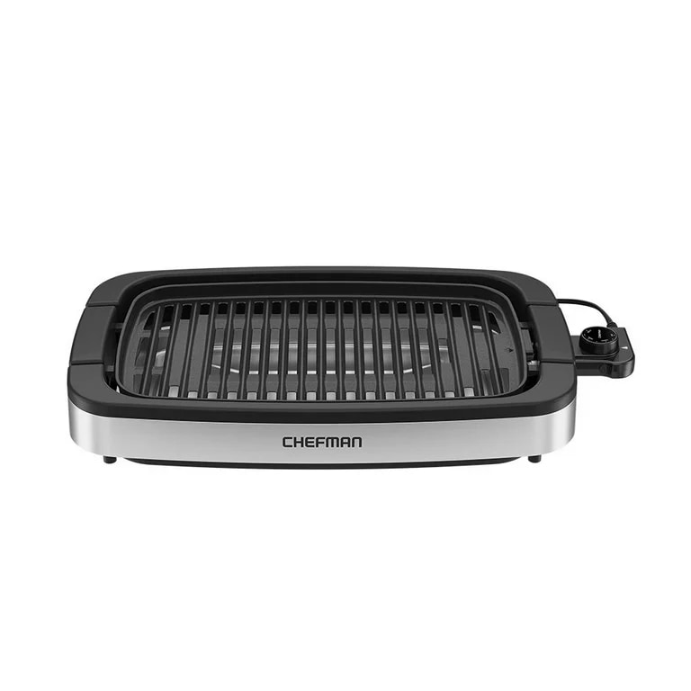 Parilla Eléctrica Chefman  de Acero Inoxidable con Placa Antiadherente y Control de Temperatura $899