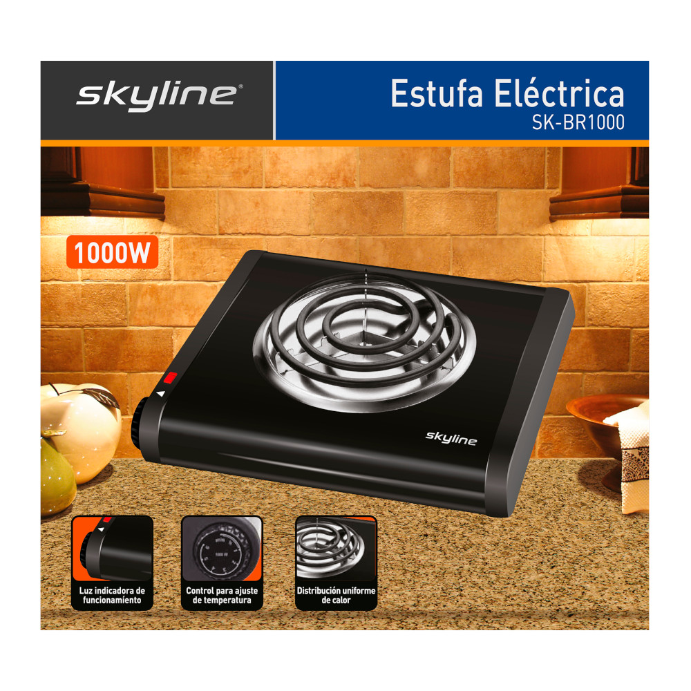 Foto 5 pulgar | Parrilla Eléctrica 1000w Skyline Skbr1000 Ajuste Temperatura