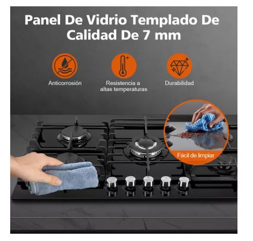 Foto 4 pulgar | Parrilla de Gas Empotrable Wünd 5 Quemadores