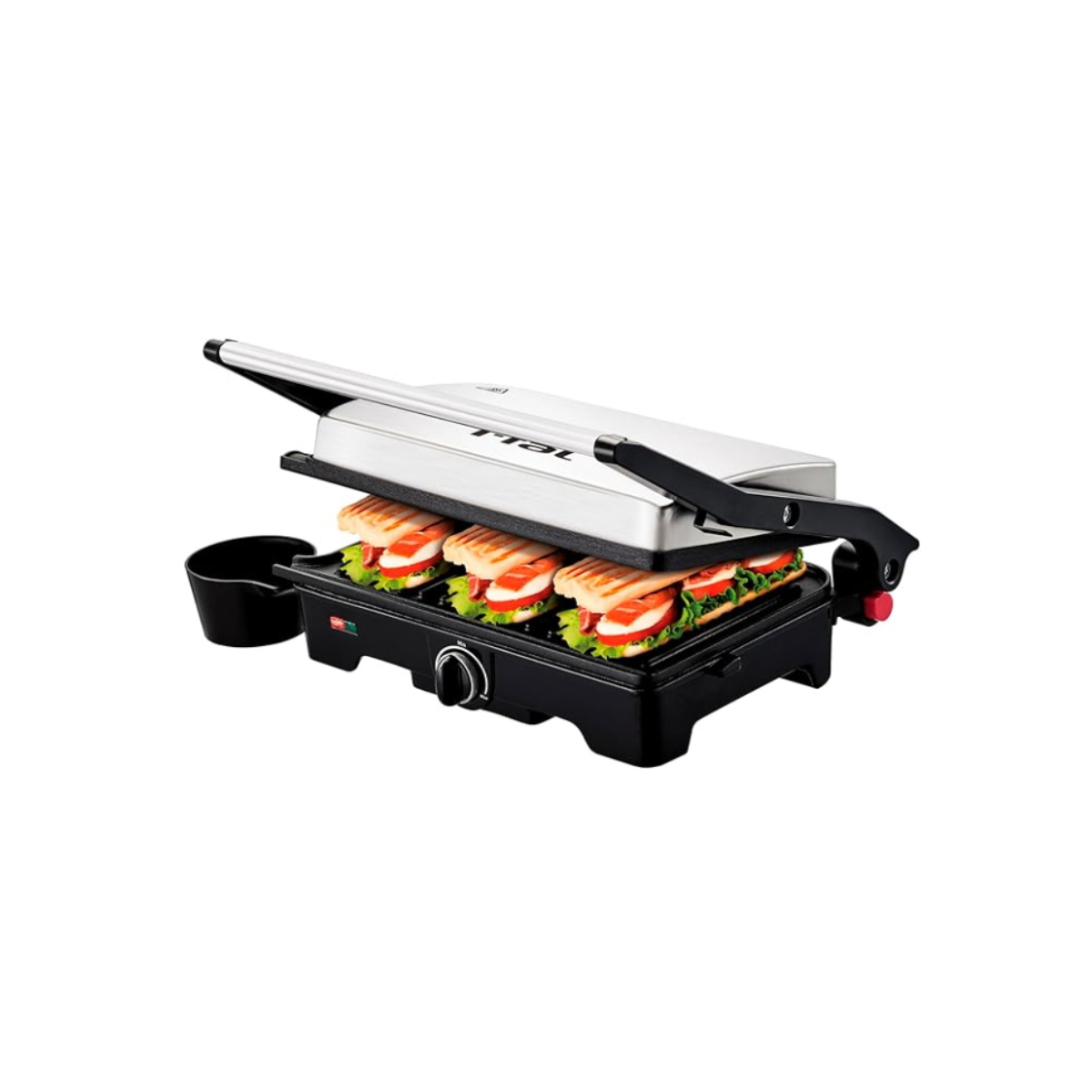 Foto 3 pulgar | Parrilla Panini T-Fal Sw332dmx Plateada 2 Rebanadas