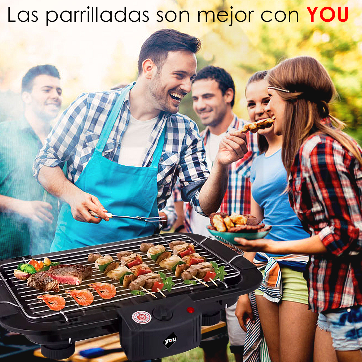 Foto 9 pulgar | Parrilla Electrica Asador Portatil Bbq 3 Niveles 2000w You