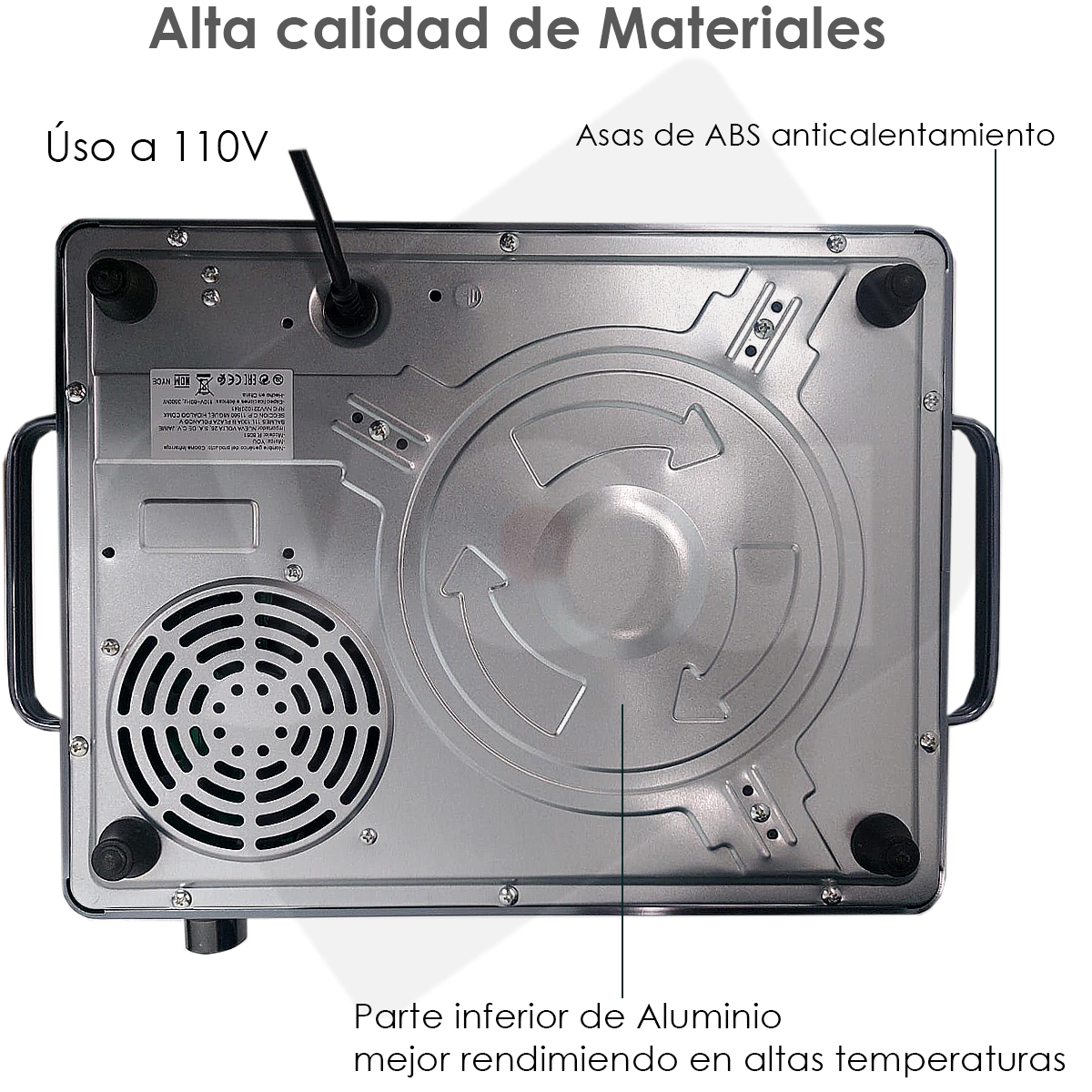 Foto 3 | Parrilla You Gris de Inducción Magnética 3500w 4 Funciones