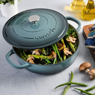 Foto 2 | Olla De Barro Braiser Crock-pot De Hierro Fundido Esmaltado Artesanal, 5 Litros - Venta Internacional.