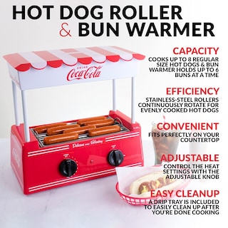 Foto 2 | Hot Dog Roller Nostalgia Coca-cola 8 Salchichas 6 Bollos - Venta Internacional.