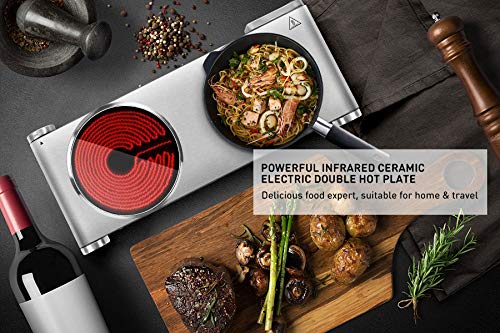 Foto 7 | Encimera de Estufas Eléctricas Duales Hot Plate Techwood De 1800 W - Venta Internacional
