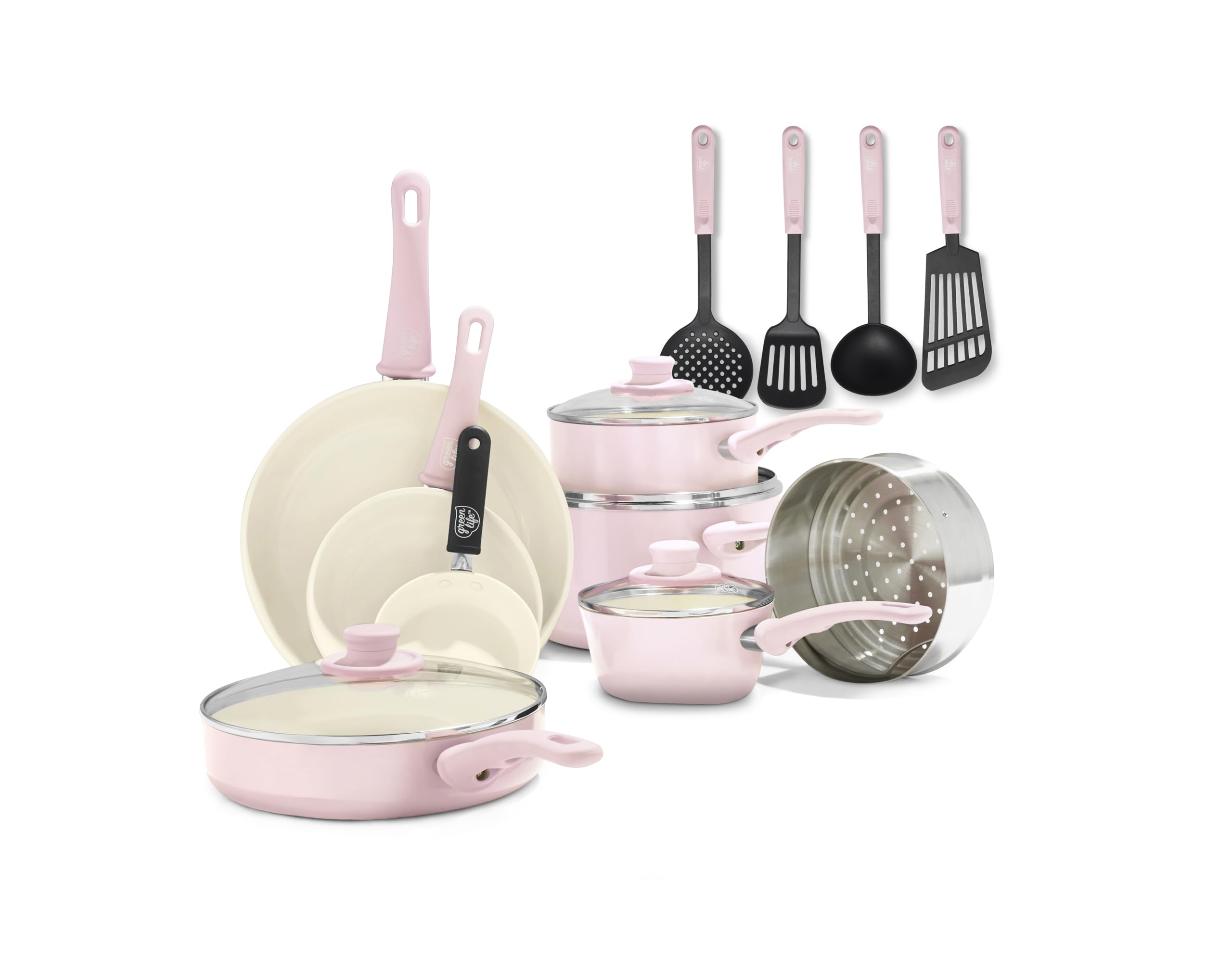 Juego De Utensilios De Cocina Greenlife Soft Grip Healthy Ceramic Antiadherente - Venta Internacional.