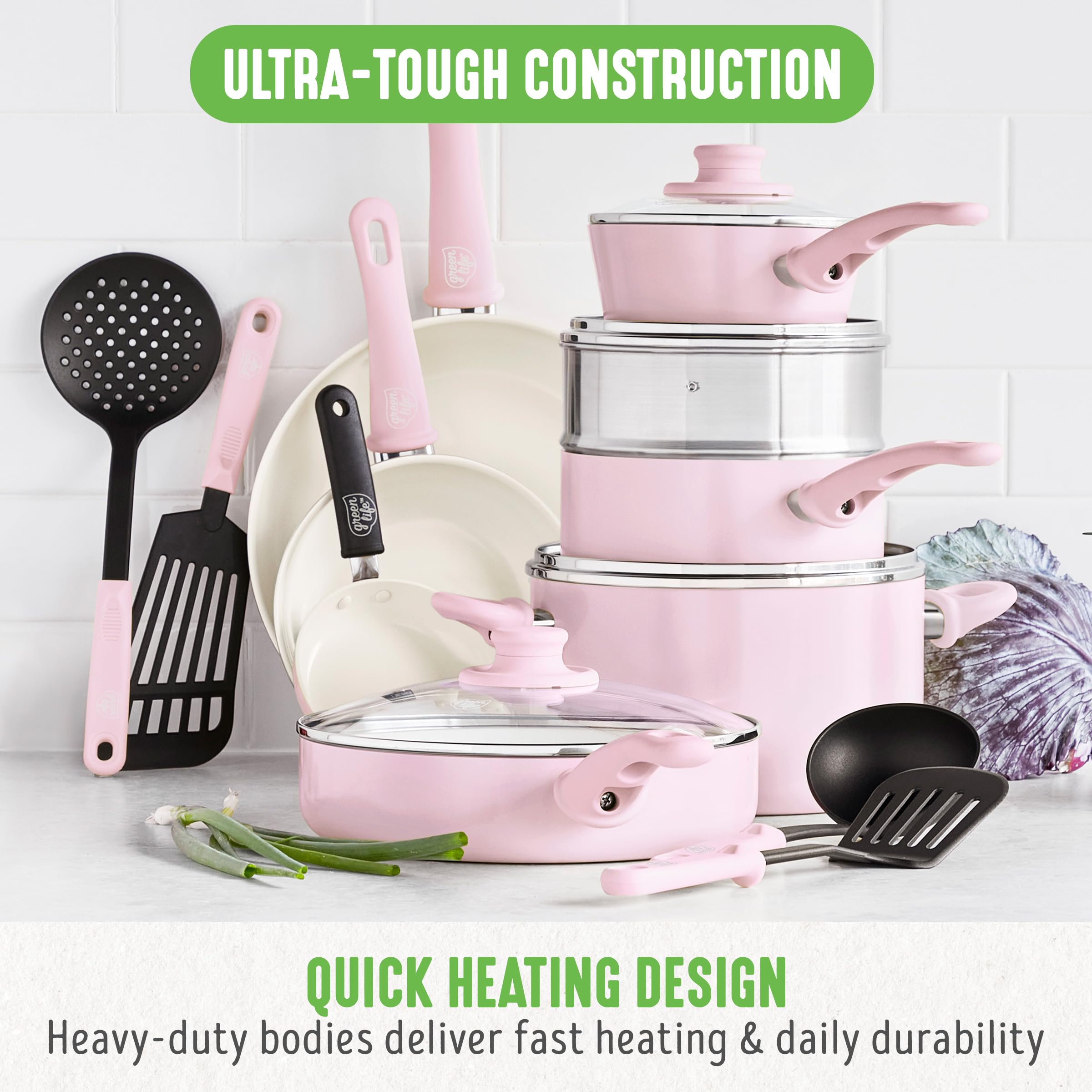 Foto 3 pulgar | Juego De Utensilios De Cocina Greenlife Soft Grip Healthy Ceramic Antiadherente - Venta Internacional.