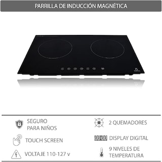 Foto 6 | Parrilla Eléctrica Inducción Supra 2 Parrillas Empotrable