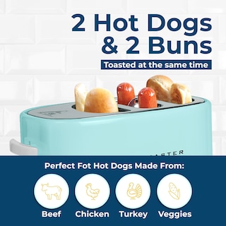 Foto 5 | Tostadora De Salchichas Y Bollos Nostalgia Pop-up 2 Hot Dogs - Venta Internacional.