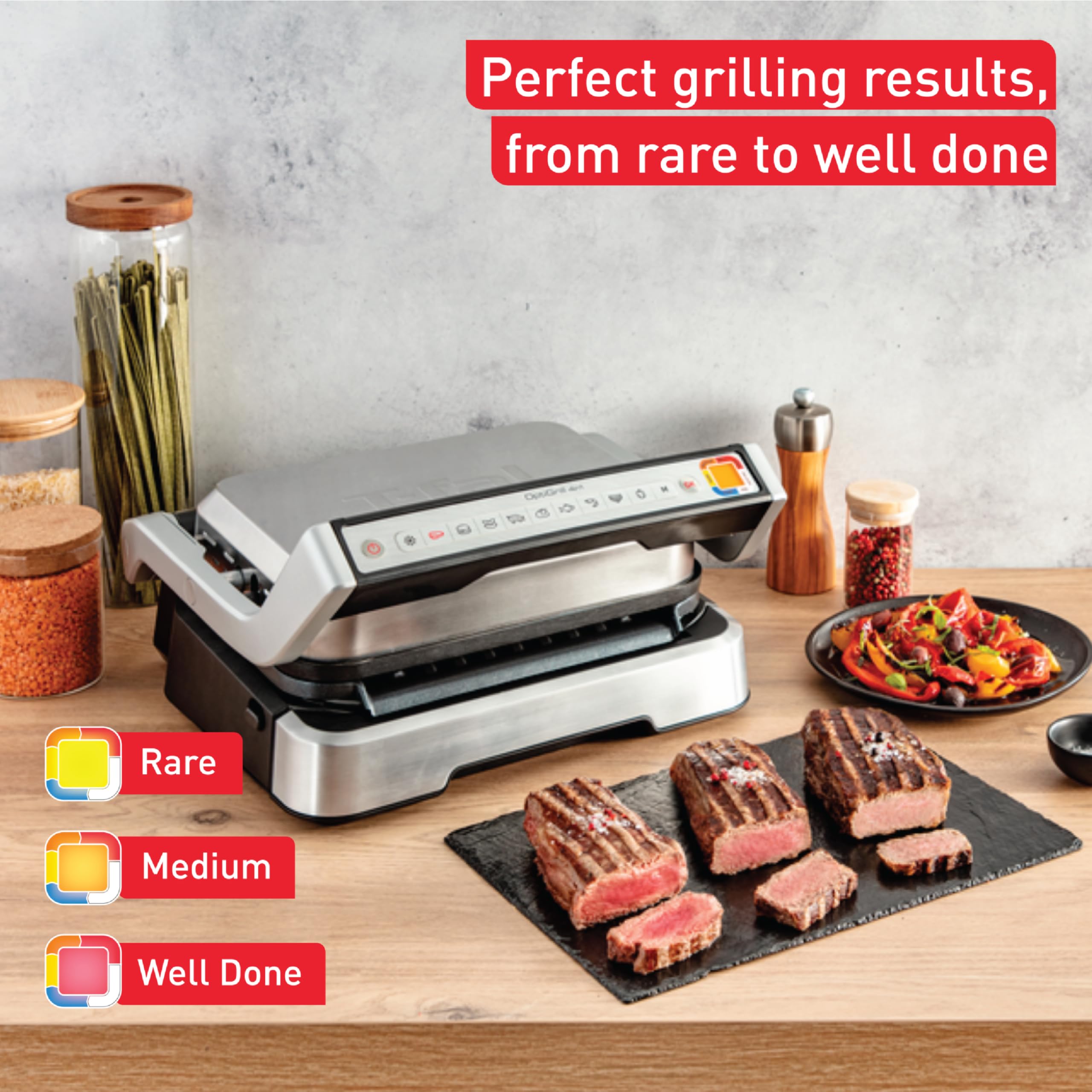 Foto 4 pulgar | Parrilla Eléctrica T-fal Optigrill 4 En 1 De Acero Inoxidable Para Interiores - Venta Internacional