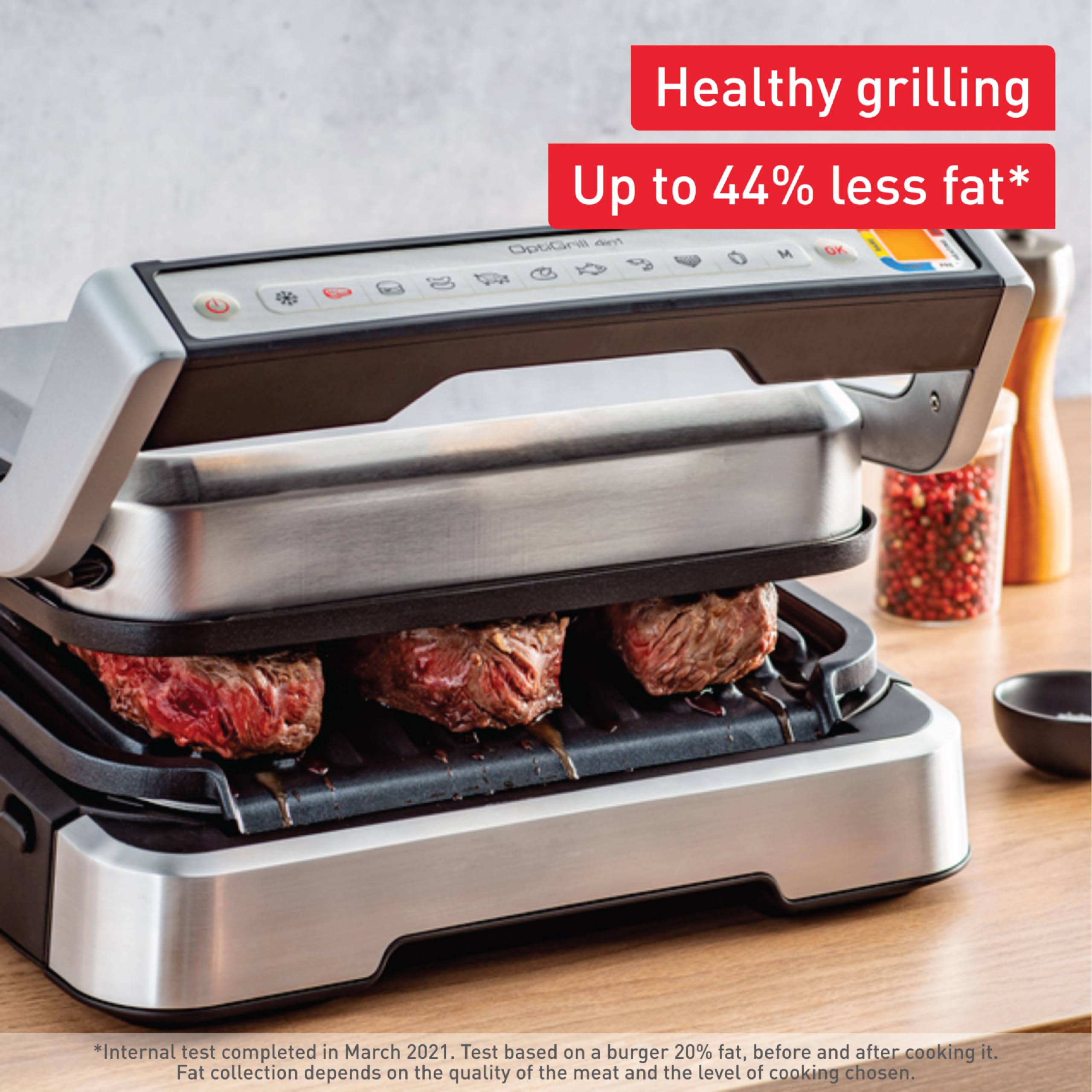 Foto 6 pulgar | Parrilla Eléctrica T-fal Optigrill 4 En 1 De Acero Inoxidable Para Interiores - Venta Internacional