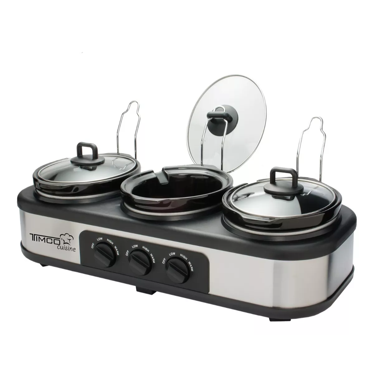 Foto 4 | Bufetera Timco Bufet1121 Con Insertos De Ceramica Con 3 Badejas De 1.5l Cada Una Acero Inoxidable.
