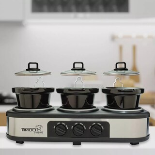 Foto 6 | Bufetera Timco Bufet1121 Con Insertos De Ceramica Con 3 Badejas De 1.5l Cada Una Acero Inoxidable.