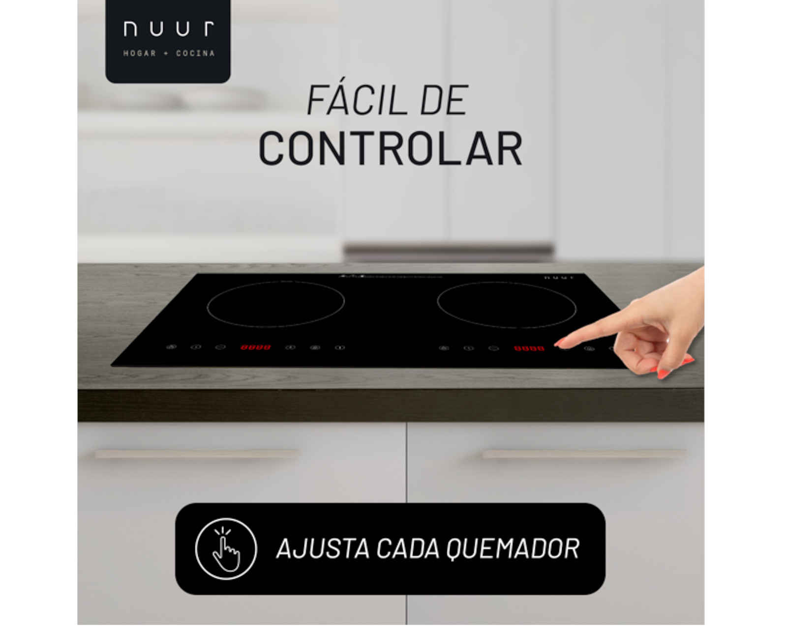 Foto 4 pulgar | Parrilla De Inducción 2 Quemadores 1,000w Cada Uno Y Controles Independientes