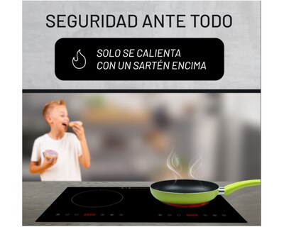 Foto 4 | Parrilla De Inducción 2 Quemadores 1,000w Cada Uno Y Controles Independientes