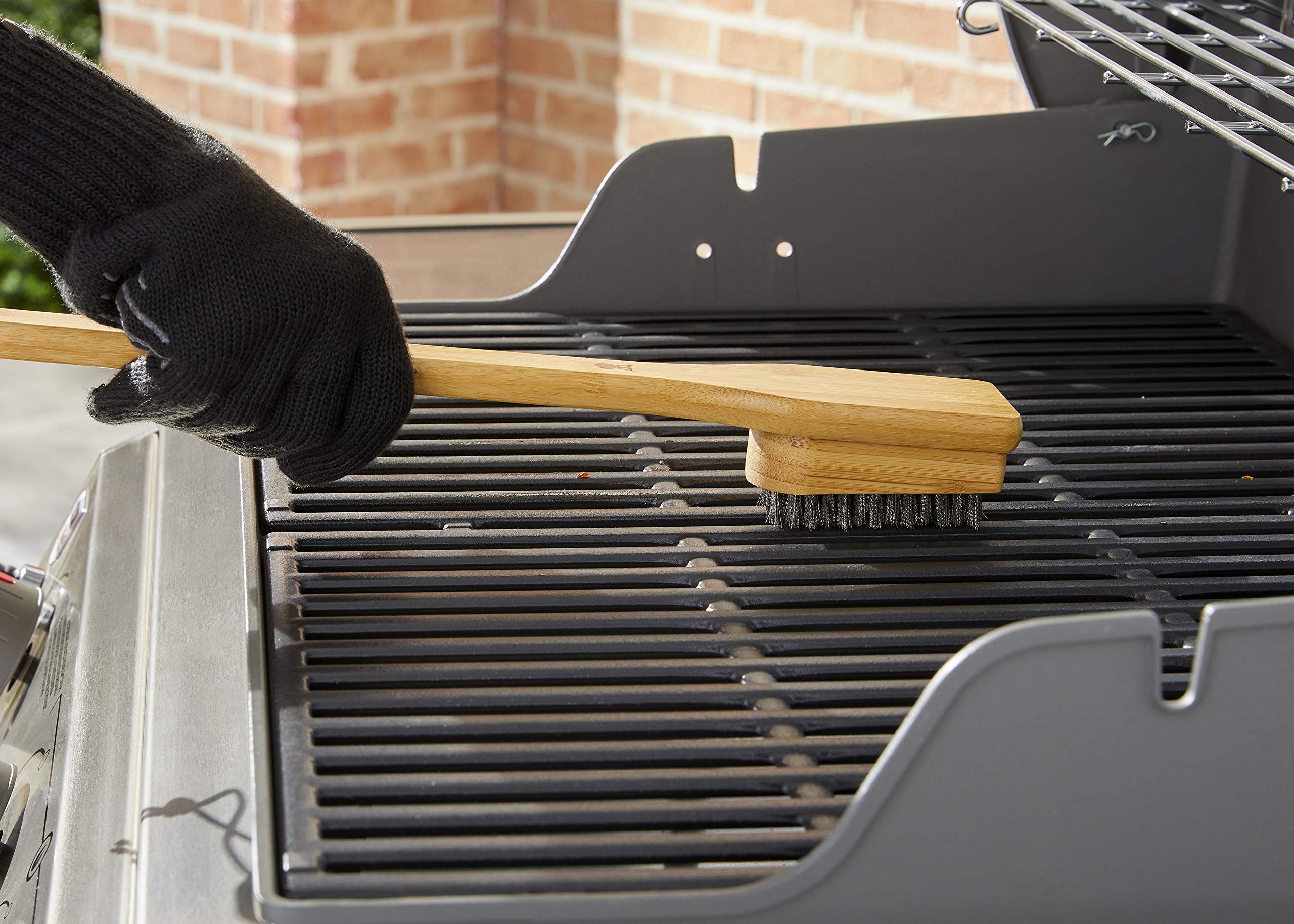 Foto 3 pulgar | Cepillo para Parrilla Weber 18 Bamboo - Venta Internacional