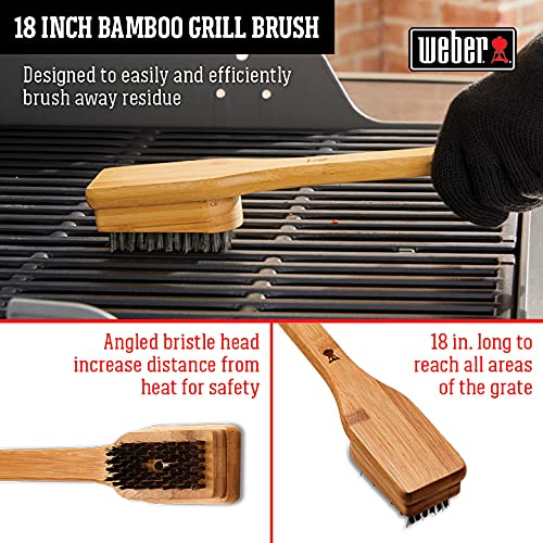 Foto 6 pulgar | Cepillo para Parrilla Weber 18 Bamboo - Venta Internacional
