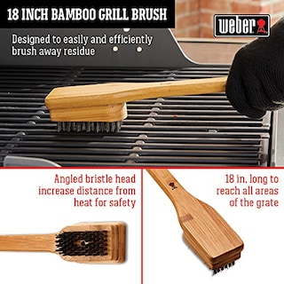 Foto 5 | Cepillo para Parrilla Weber 18 Bamboo - Venta Internacional