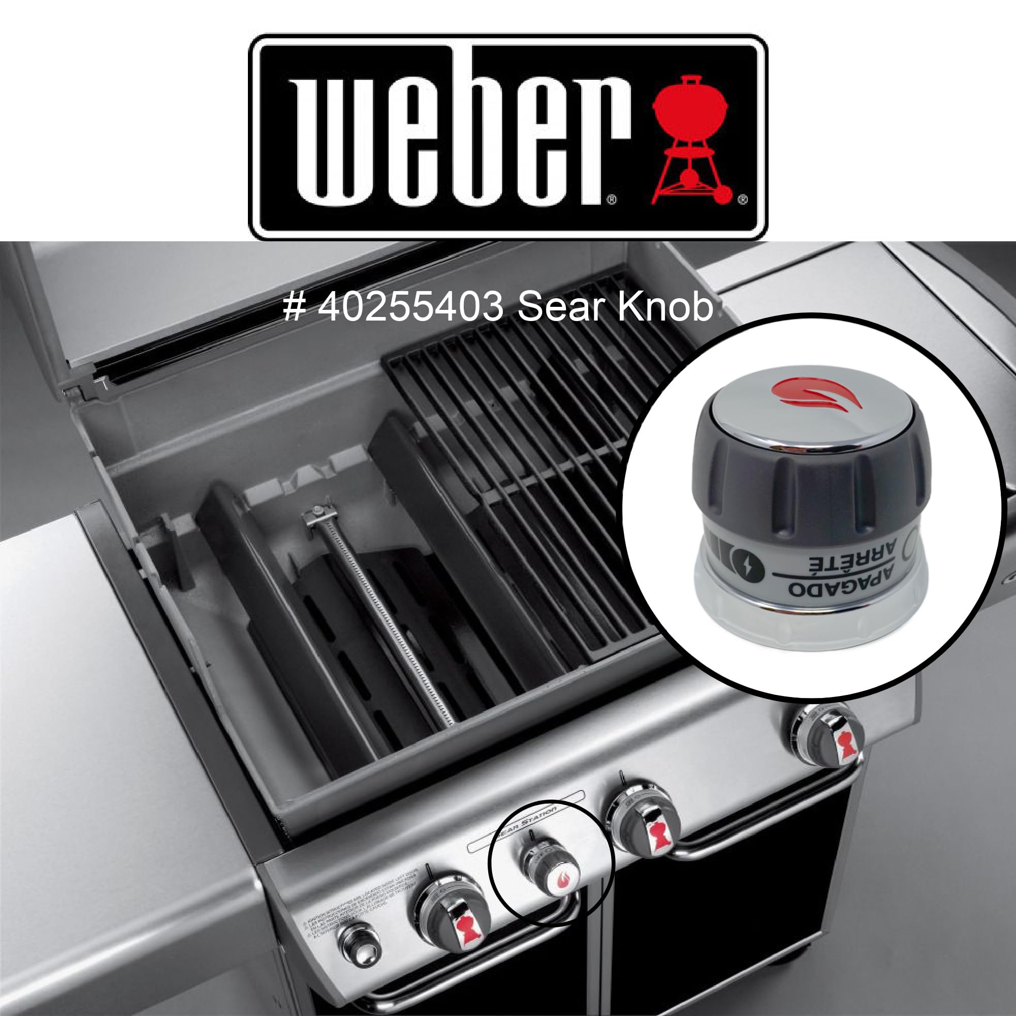 Foto 4 | Perilla Weber Génesis Sear De 5 Cm Gris Claro 40255403 - Venta Internacional