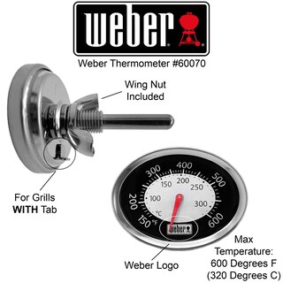 Foto 3 | Termómetro Weber 60070 Ovalado De Repuesto Para Parrillas Weber Q - Venta Internacional