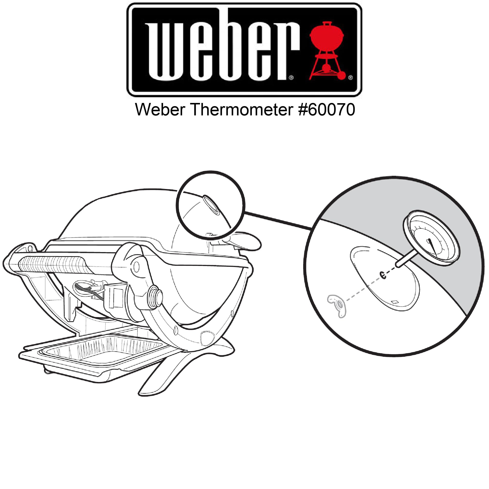 Foto 6 pulgar | Termómetro Weber 60070 Ovalado De Repuesto Para Parrillas Weber Q - Venta Internacional