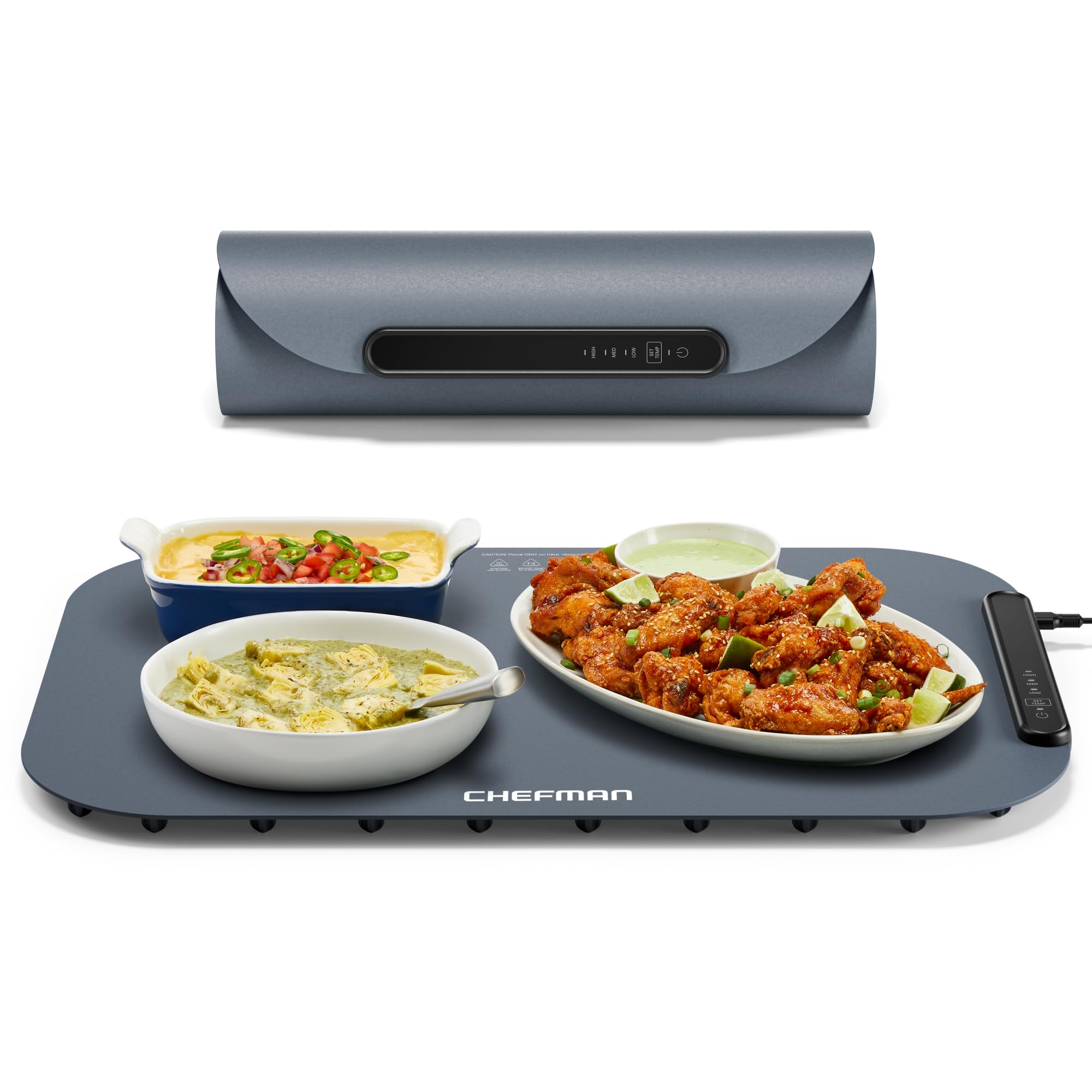 Foto 2 pulgar | Bandeja Eléctrica Chefman Roll N' Go para Calentar Alimentos Gris - Venta Internacional