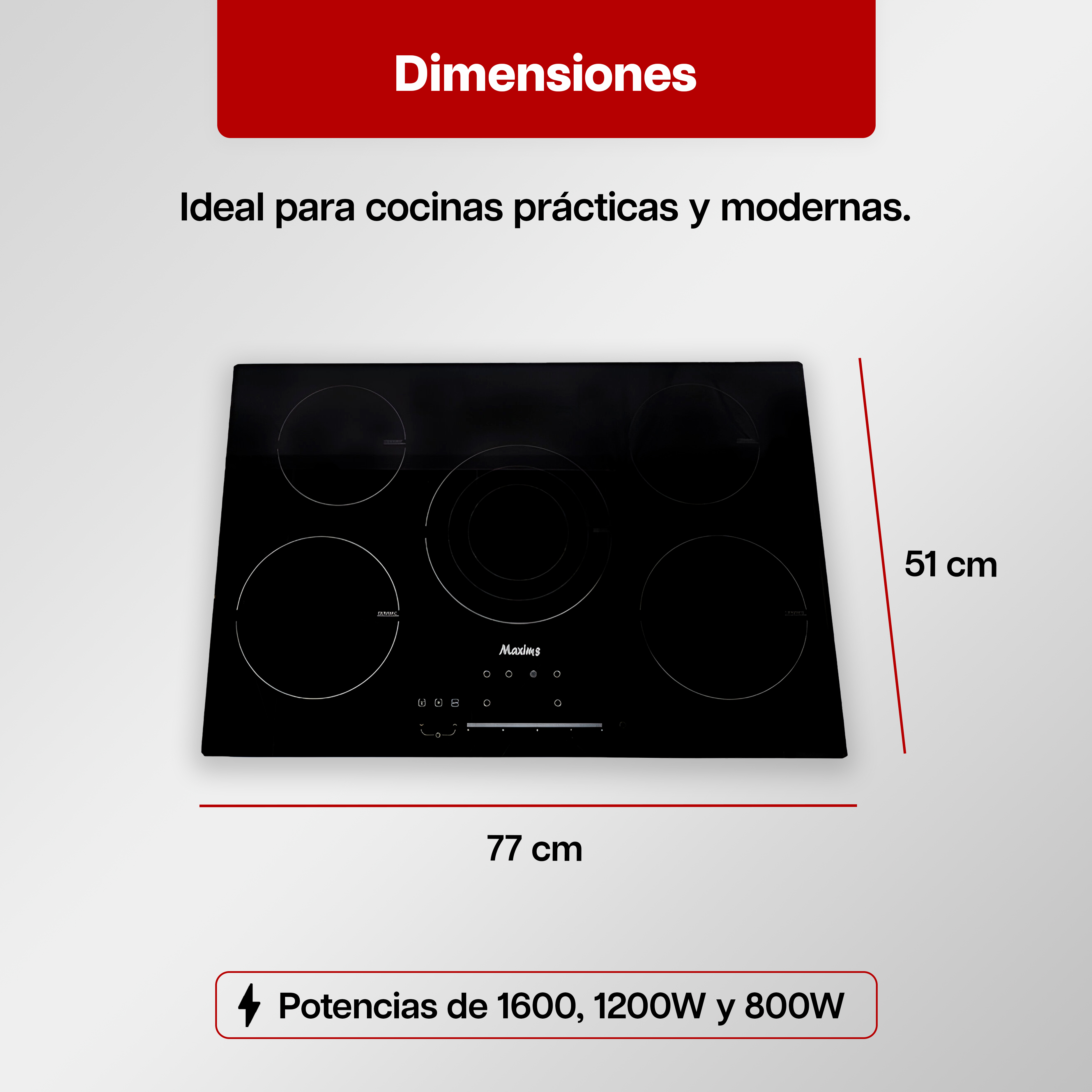 Foto 4 pulgar | Parrilla Eléctrica Empotrable Maxims e 5 Quemadores