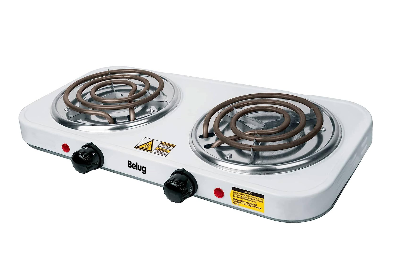 Parrilla Eléctrica Belug con 2 Quemadores Blanco