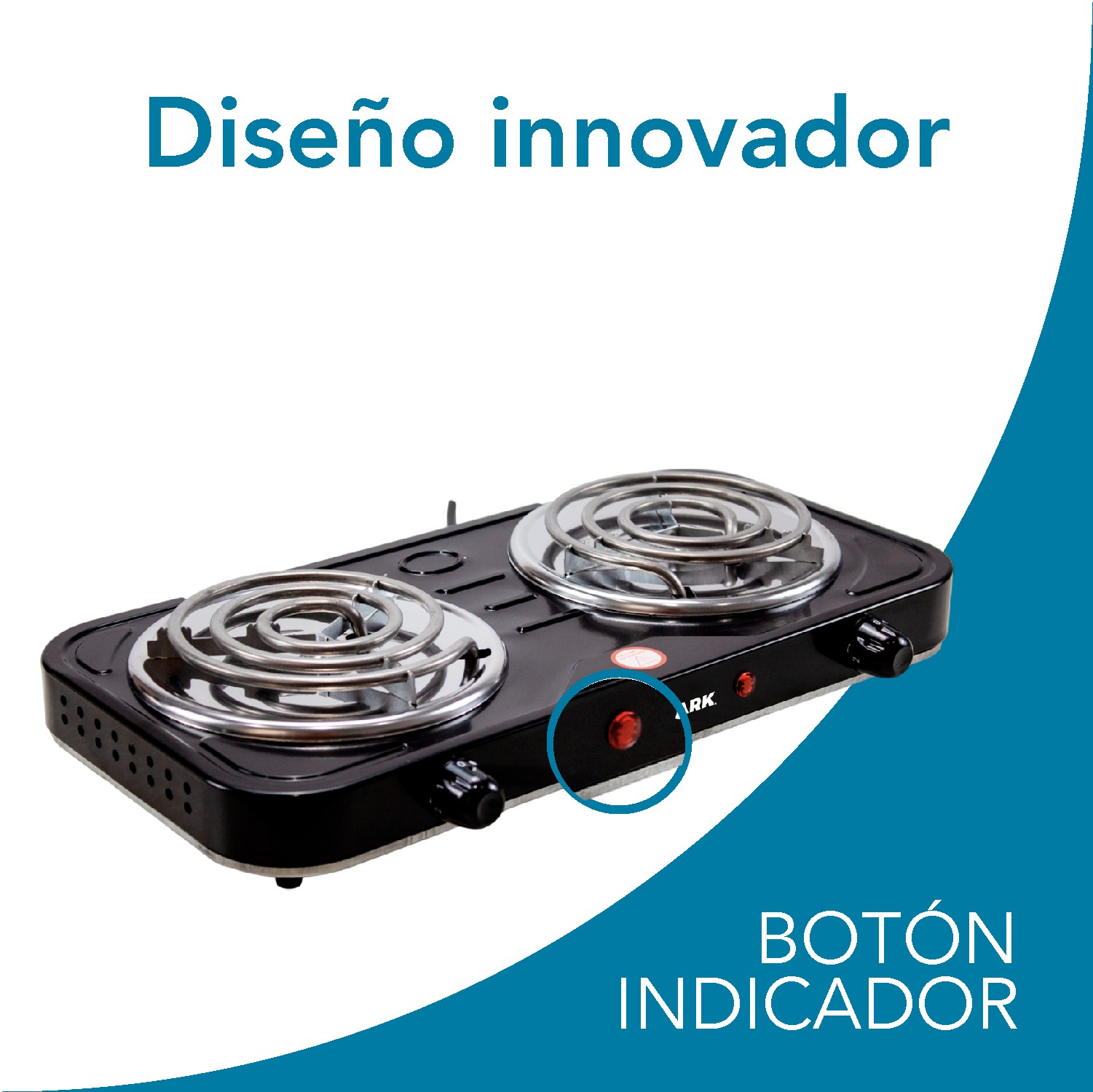 Foto 3 pulgar | Parrilla Eléctrica dos Quemadores Shtark Negra
