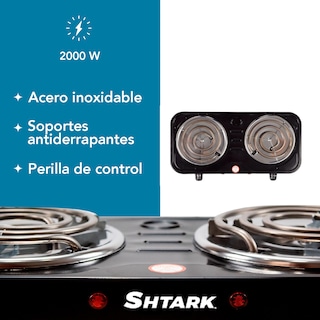 Foto 4 | Parrilla Eléctrica dos Quemadores Shtark Negra