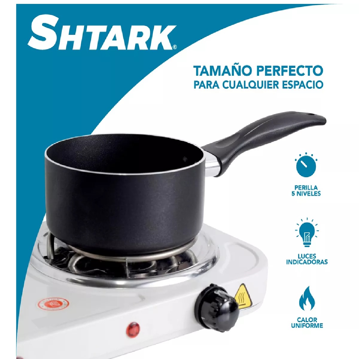 Foto 4 | Parrilla Eléctrica dos Quemadores Shtark Blanca