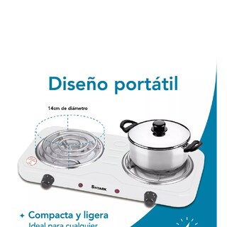 Foto 5 | Parrilla Eléctrica dos Quemadores Shtark Blanca