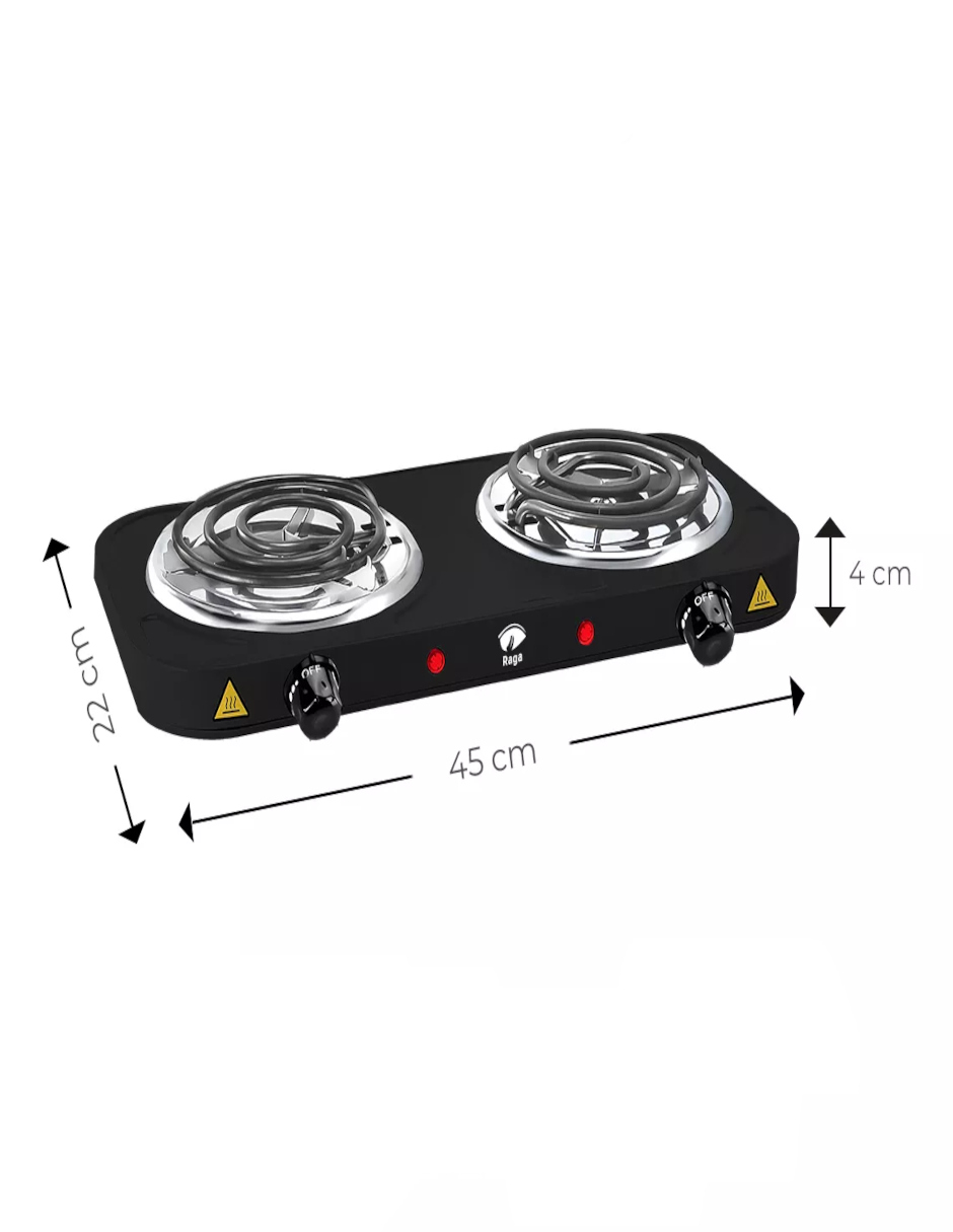 Foto 5 pulgar | Parrilla Eléctrica 2 Quemadores Acero Inoxidable + Termo Güish Gratis