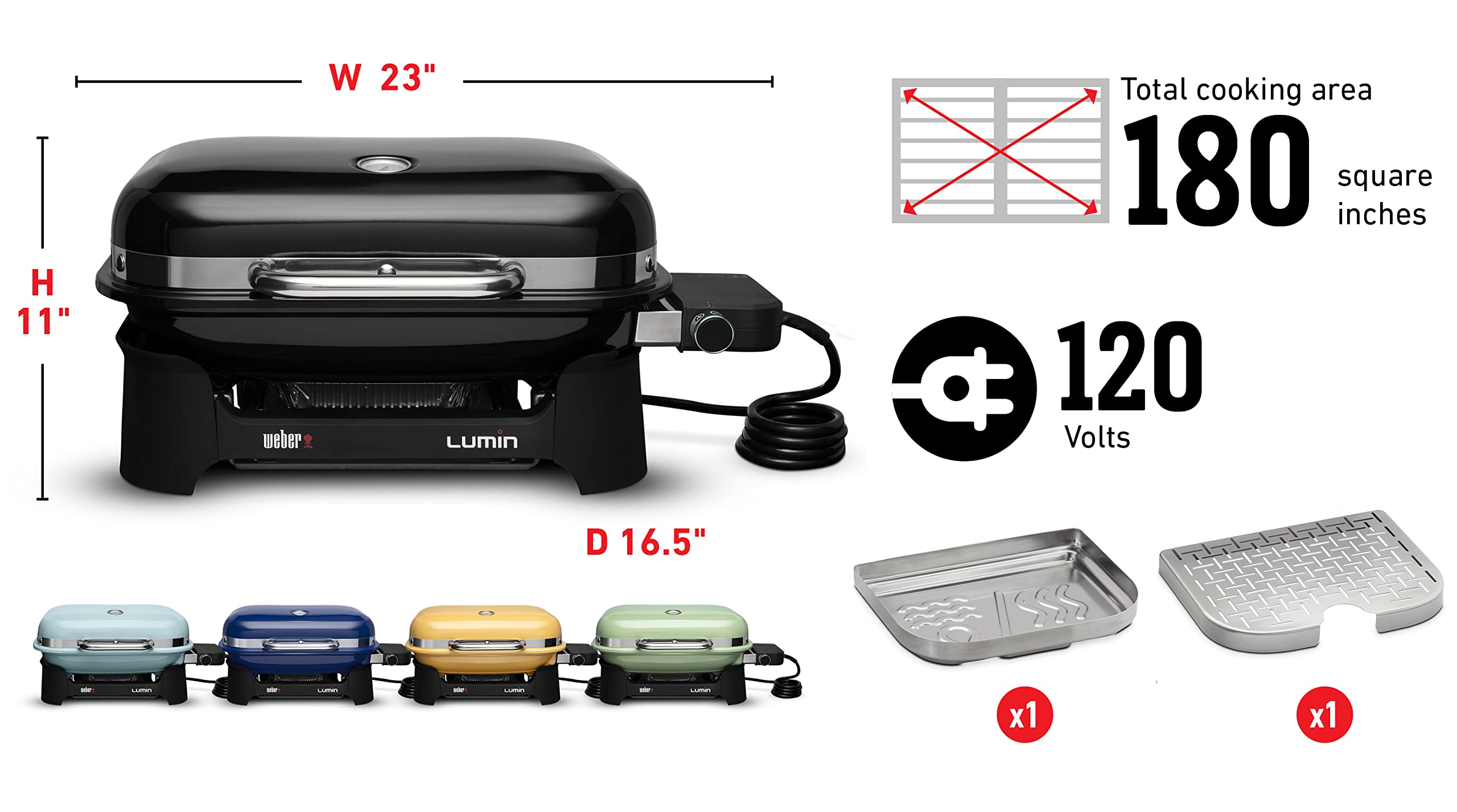 Foto 4 pulgar | Parrilla Eléctrica Weber Lumin Compact para Exteriores - Venta Internacional