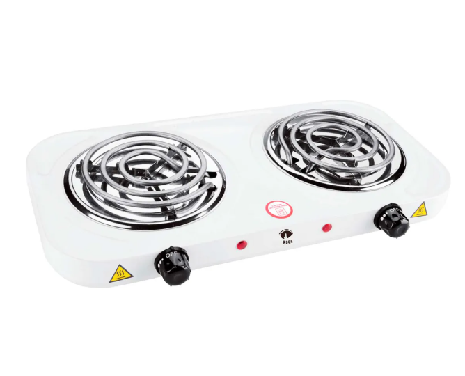 Foto 1 | Parrilla Eléctrica 2 Quemadores Acero Inoxidable 2000w Color Blanco