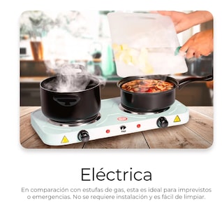 Foto 5 | Parrilla Eléctrica 2 Quemadores Acero Inoxidable 2000w Color Blanco