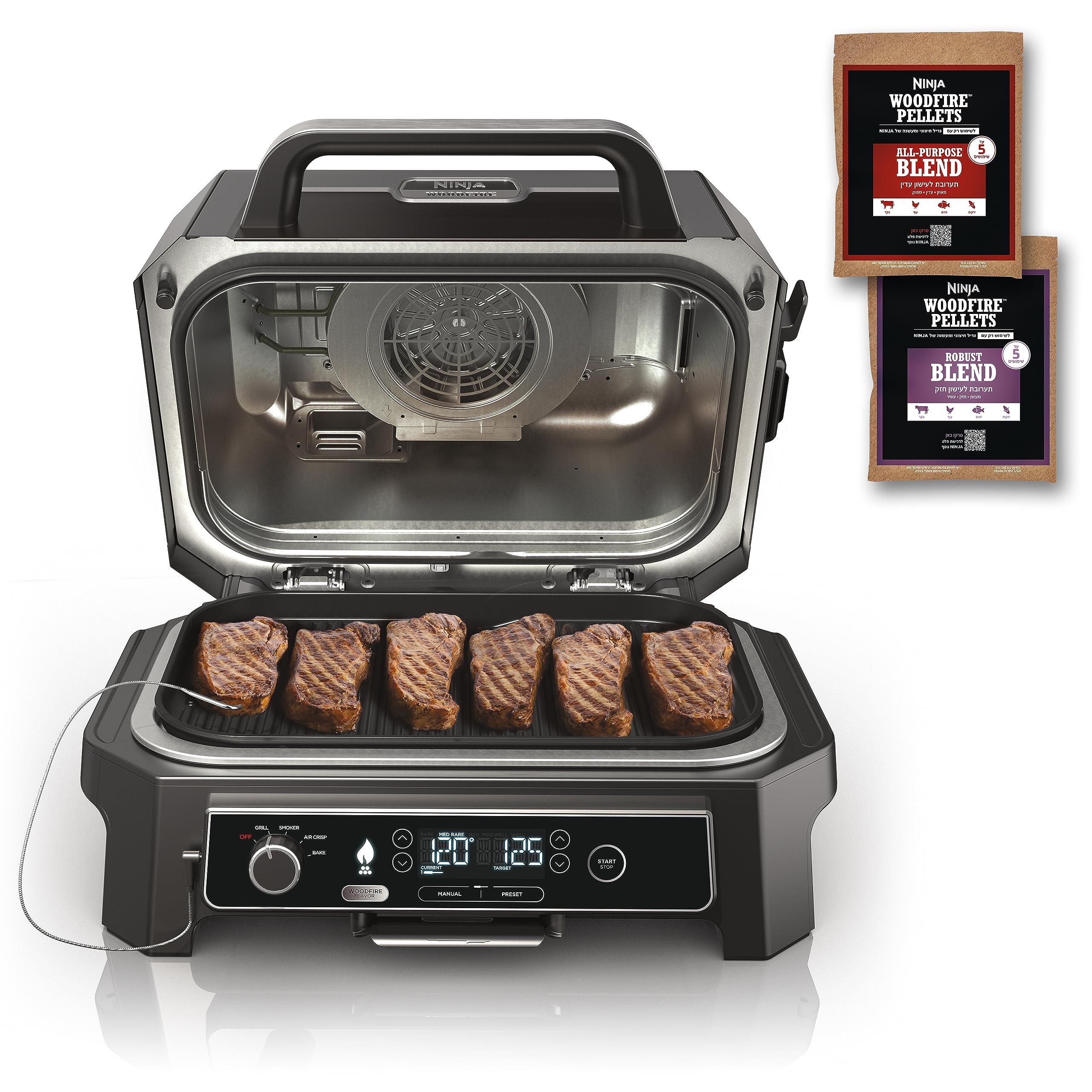 Foto 1 | Parrilla Y Ahumador Exterior Ninja Og850 Woodfire Pro Xl Blue - Venta Internacional.