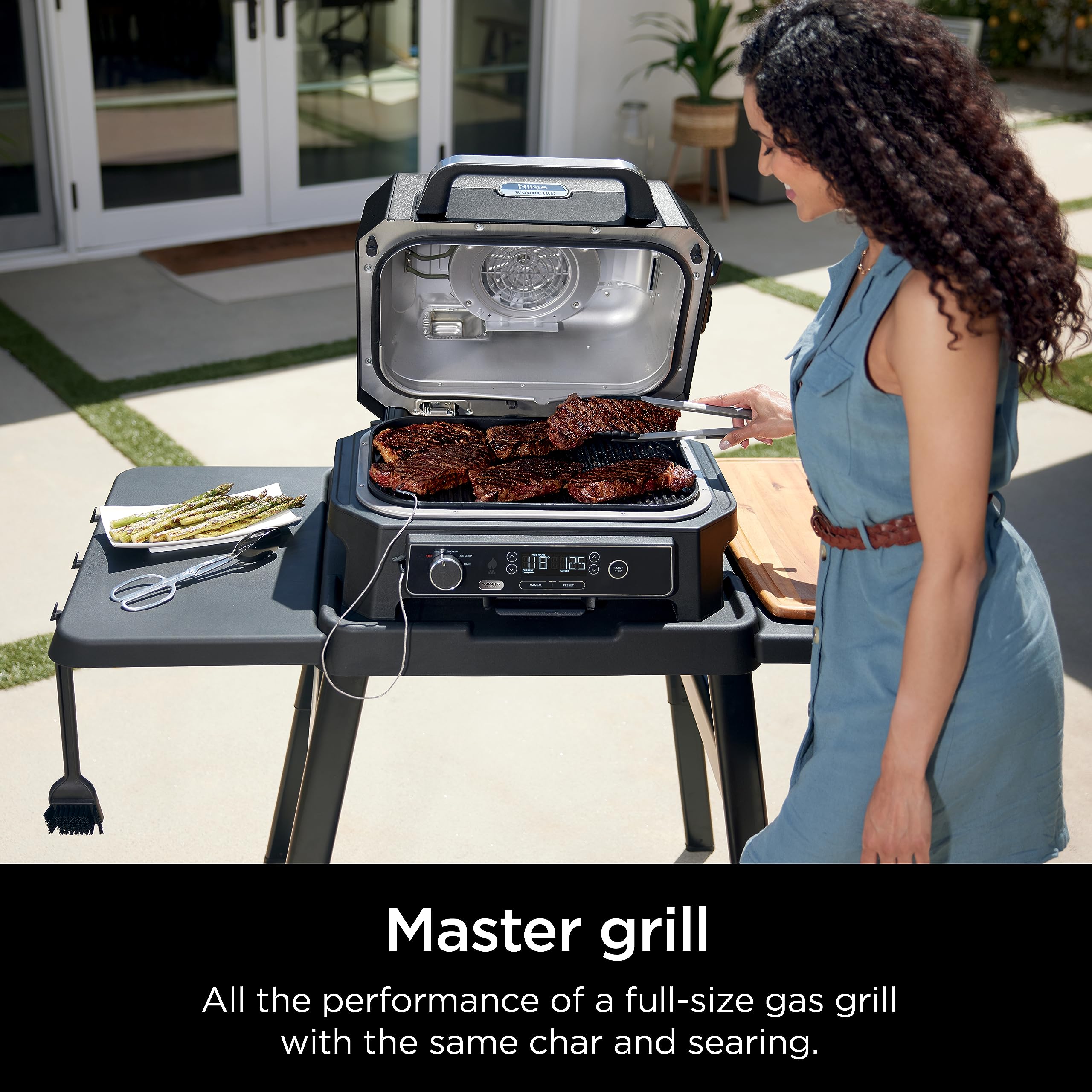 Foto 3 pulgar | Parrilla Y Ahumador Exterior Ninja Og850 Woodfire Pro Xl Blue - Venta Internacional.