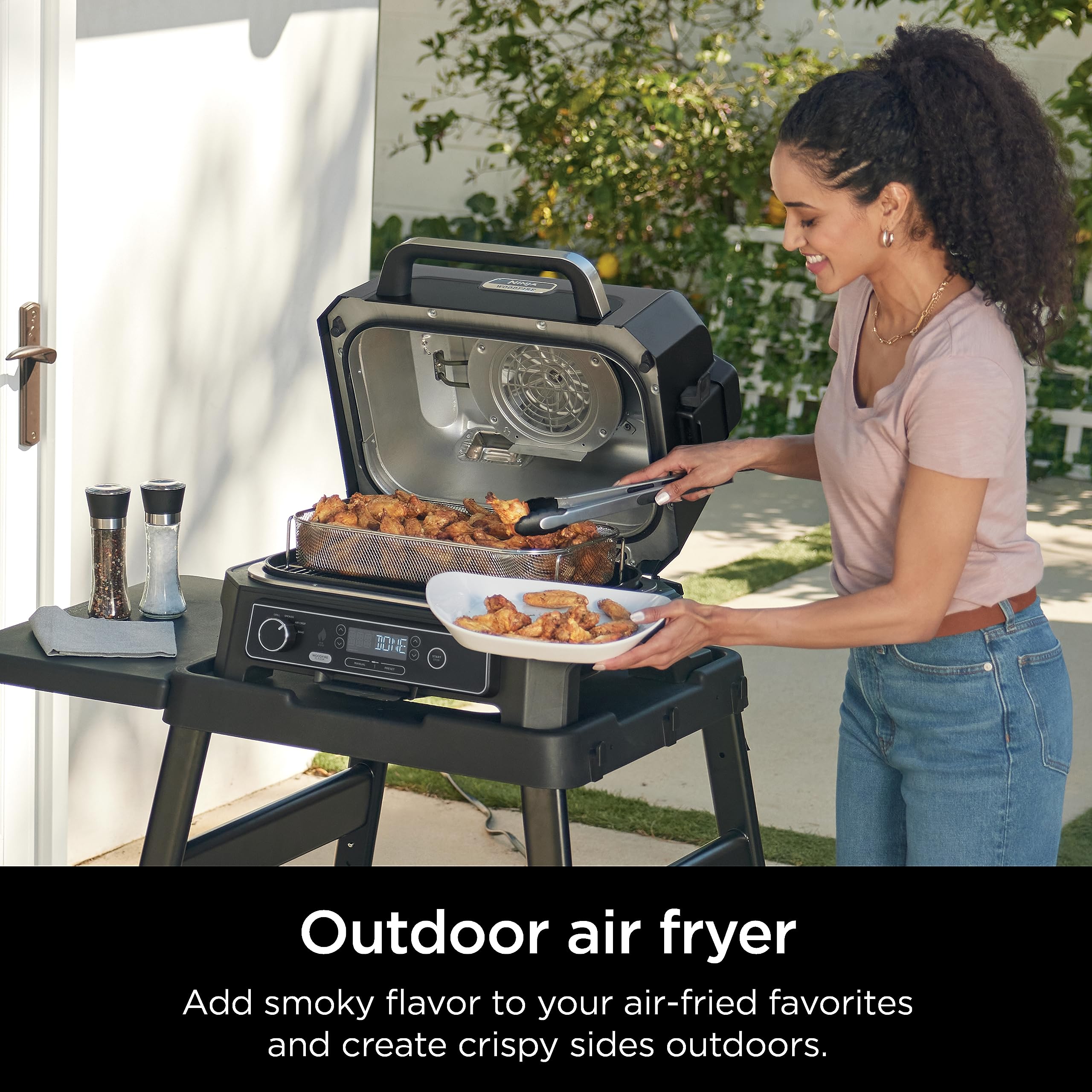 Foto 5 pulgar | Parrilla Y Ahumador Exterior Ninja Og850 Woodfire Pro Xl Blue - Venta Internacional.