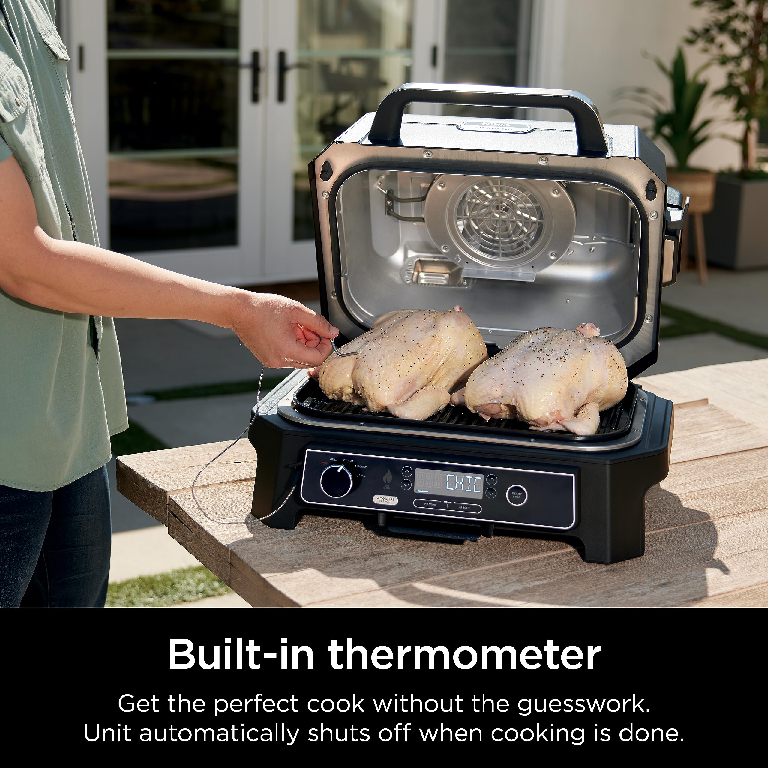 Foto 8 pulgar | Parrilla Y Ahumador Exterior Ninja Og850 Woodfire Pro Xl Blue - Venta Internacional.