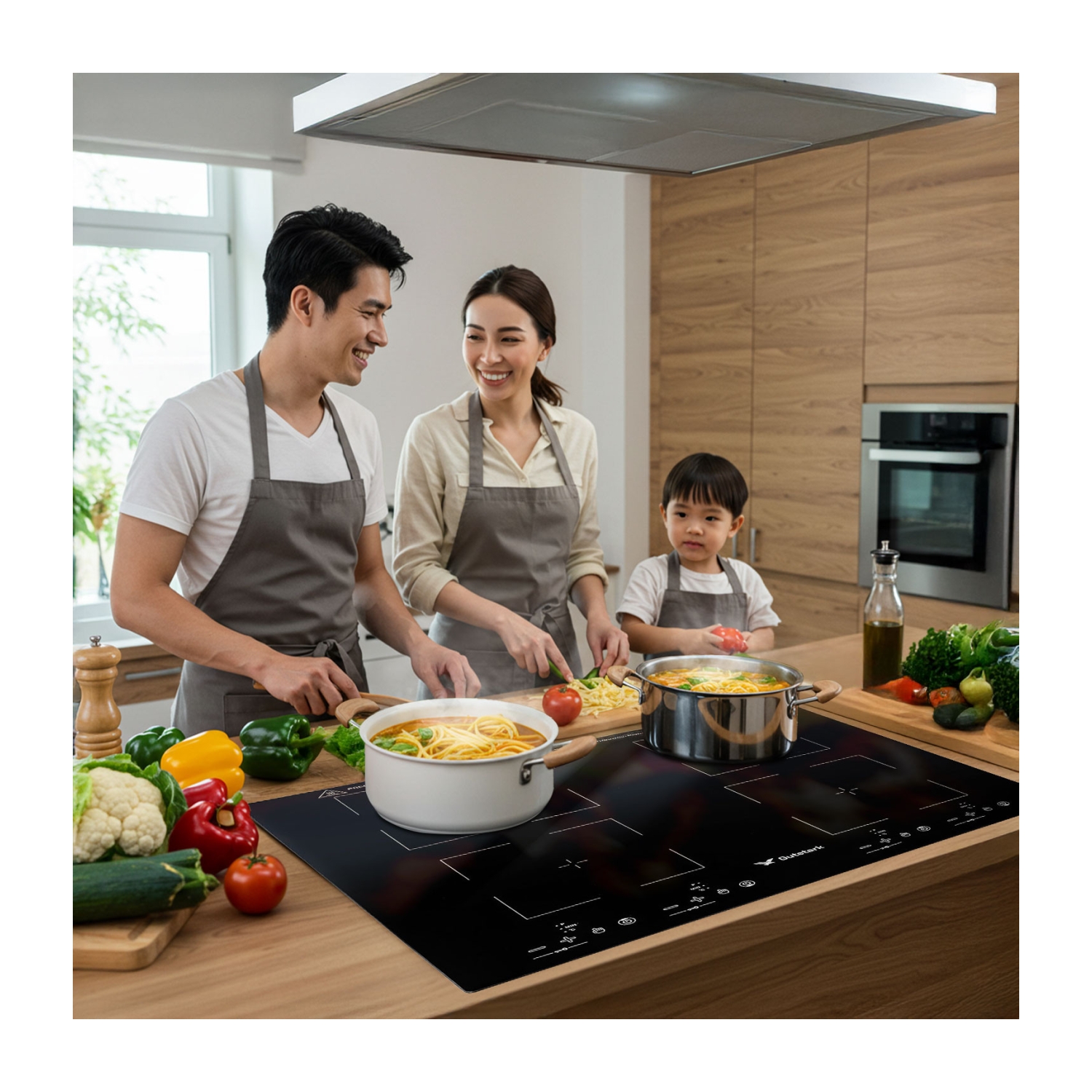 Foto 7 | Parrilla de Inducción Eléctrica Empotrable Gutstark 4 Zonas 4000w Táctil