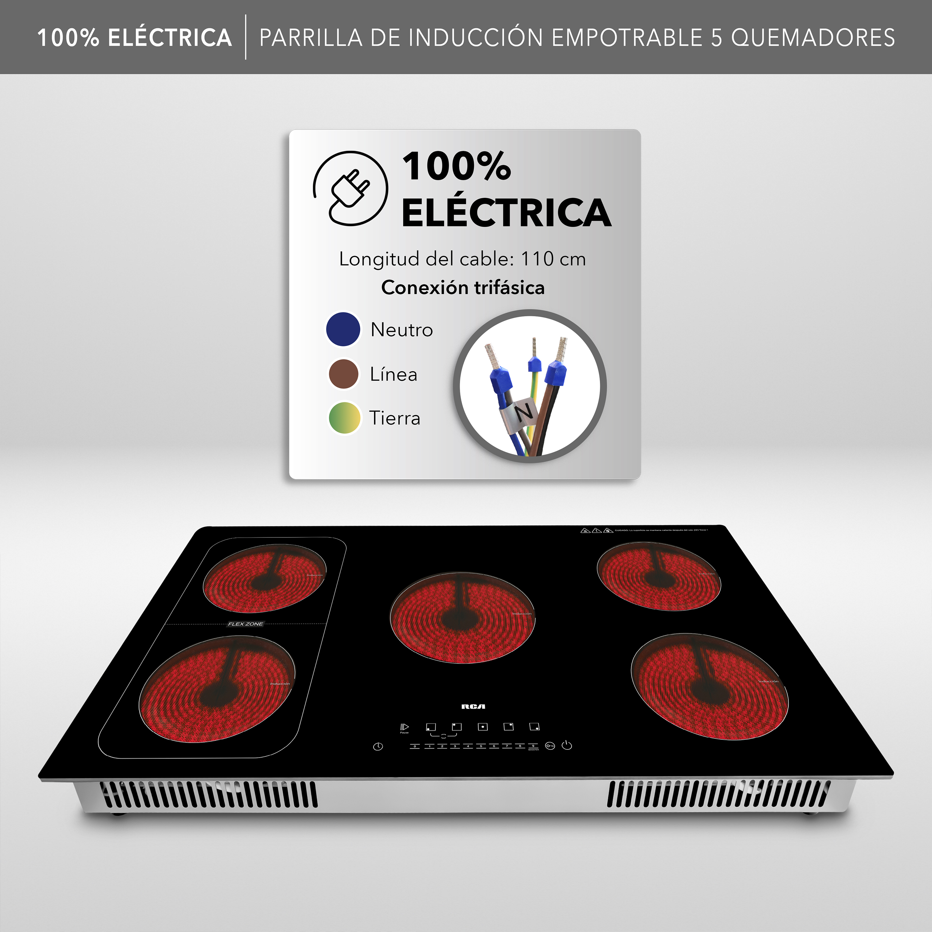 Foto 6 | Parrilla Eléctrica Rca RC-12A15 5 Quemadores