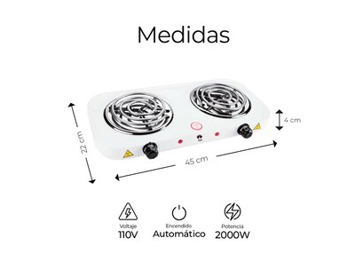 Foto 2 | Parrilla Eléctrica Xtellar XTLLAR2542 2 Quemadores