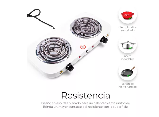 Foto 4 pulgar | Parrilla Eléctrica Xtellar XTLLAR2542 2 Quemadores