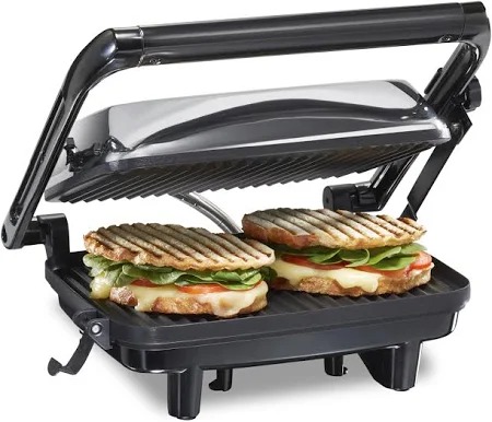 Foto 2 pulgar | Parrilla Panini Hamilton Beach 25460 de Acero Inoxidable Negro