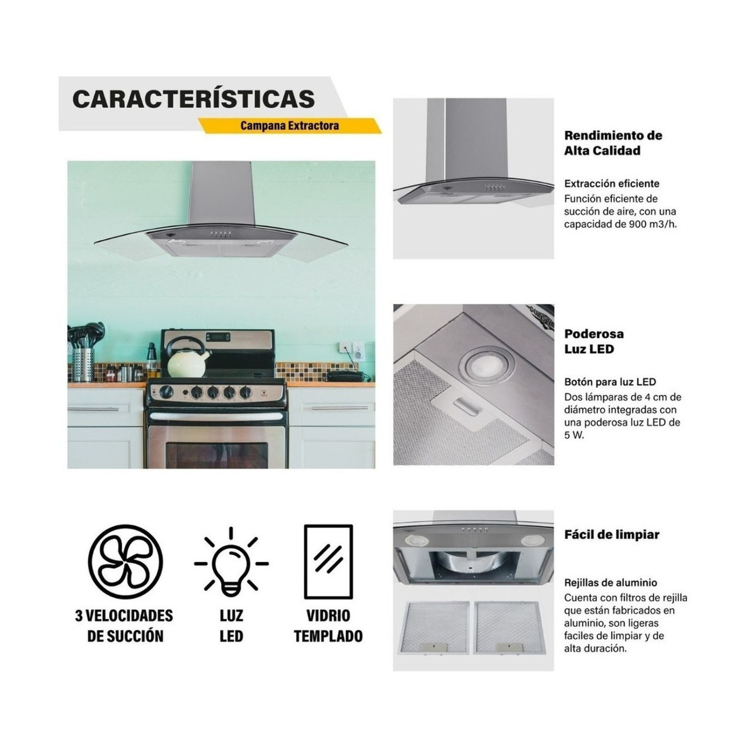 Foto 3 | Campana y Parrilla de Gas Gutstark 5 Quemadores