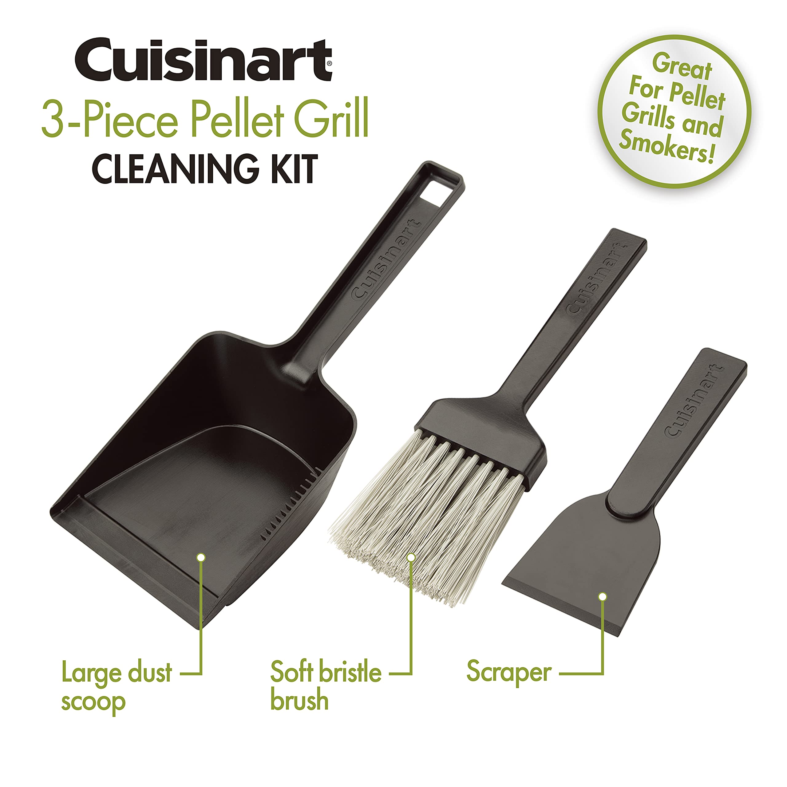 Foto 3 pulgar | Kit De Limpieza De Cenizas Para Parrilla De Pellets Cuisinart Cpc-120, 3 Piezas - Venta Internacional.