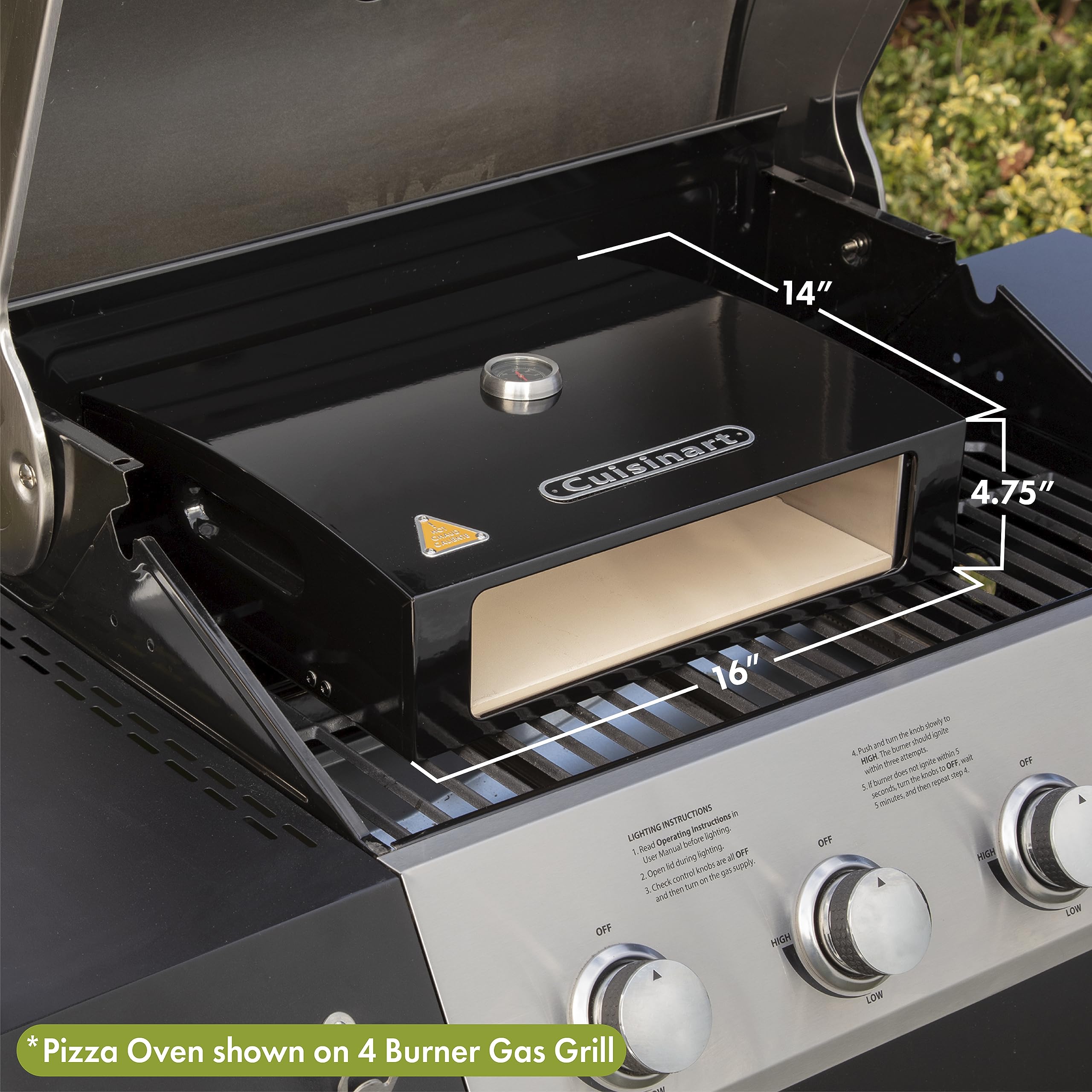 Foto 4 pulgar | Kit de Horno de Pizza Grill Top Cuisinart Cpo-700 para Parrilla - Venta Internacional