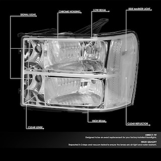 Foto 4 | Conjunto De Faros Dna Motoring Compatible Con Gmc Sierra - Venta Internacional.